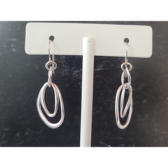 Silpada 925 Sterling Silver Beaded Dangling Pierced Earrings Thailand - Picture 3 of 10